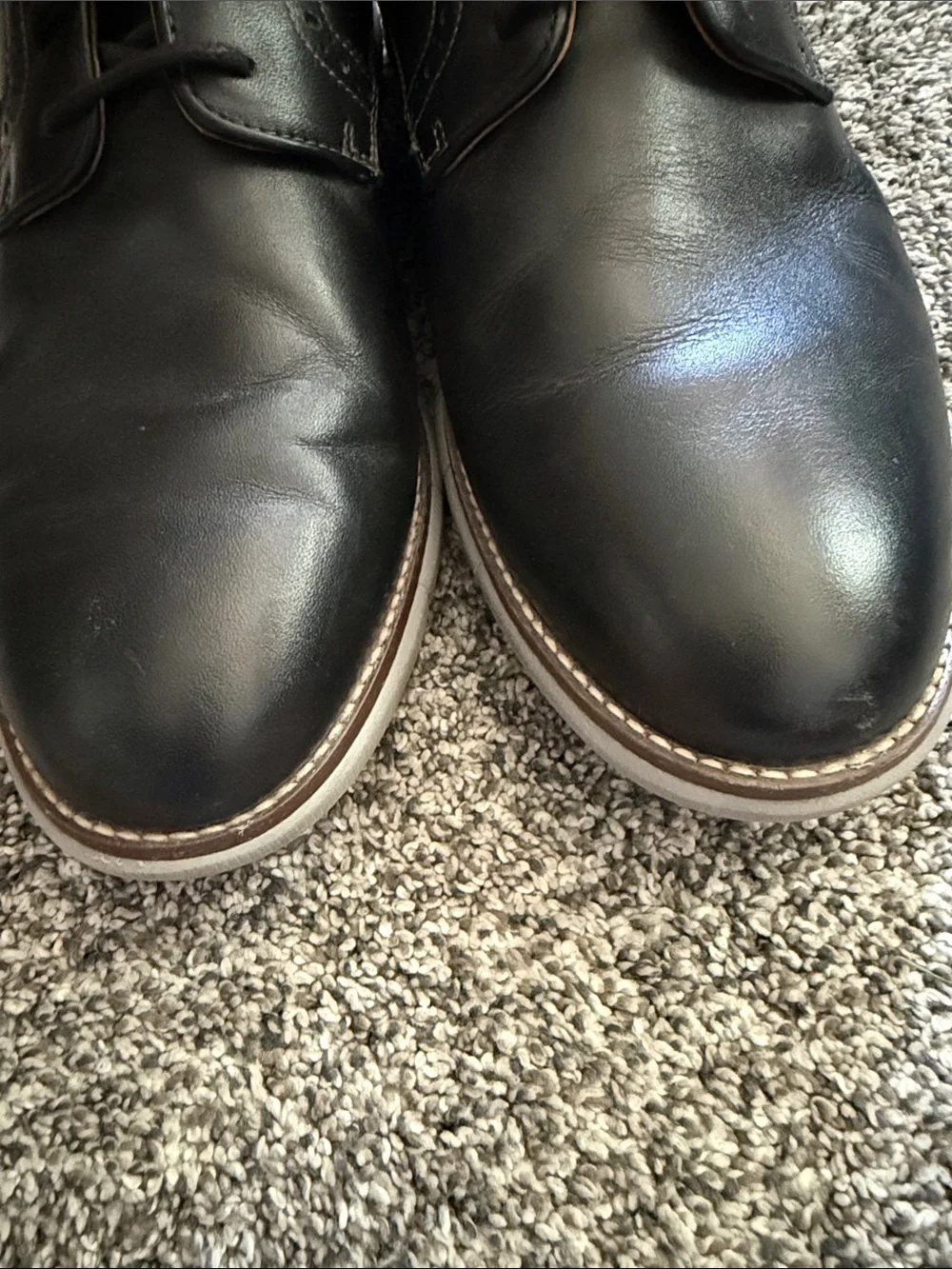Johnston & Murphy Men's Holden Leather Plain Toe Dress Lace-up Shoe, Black, 10.5